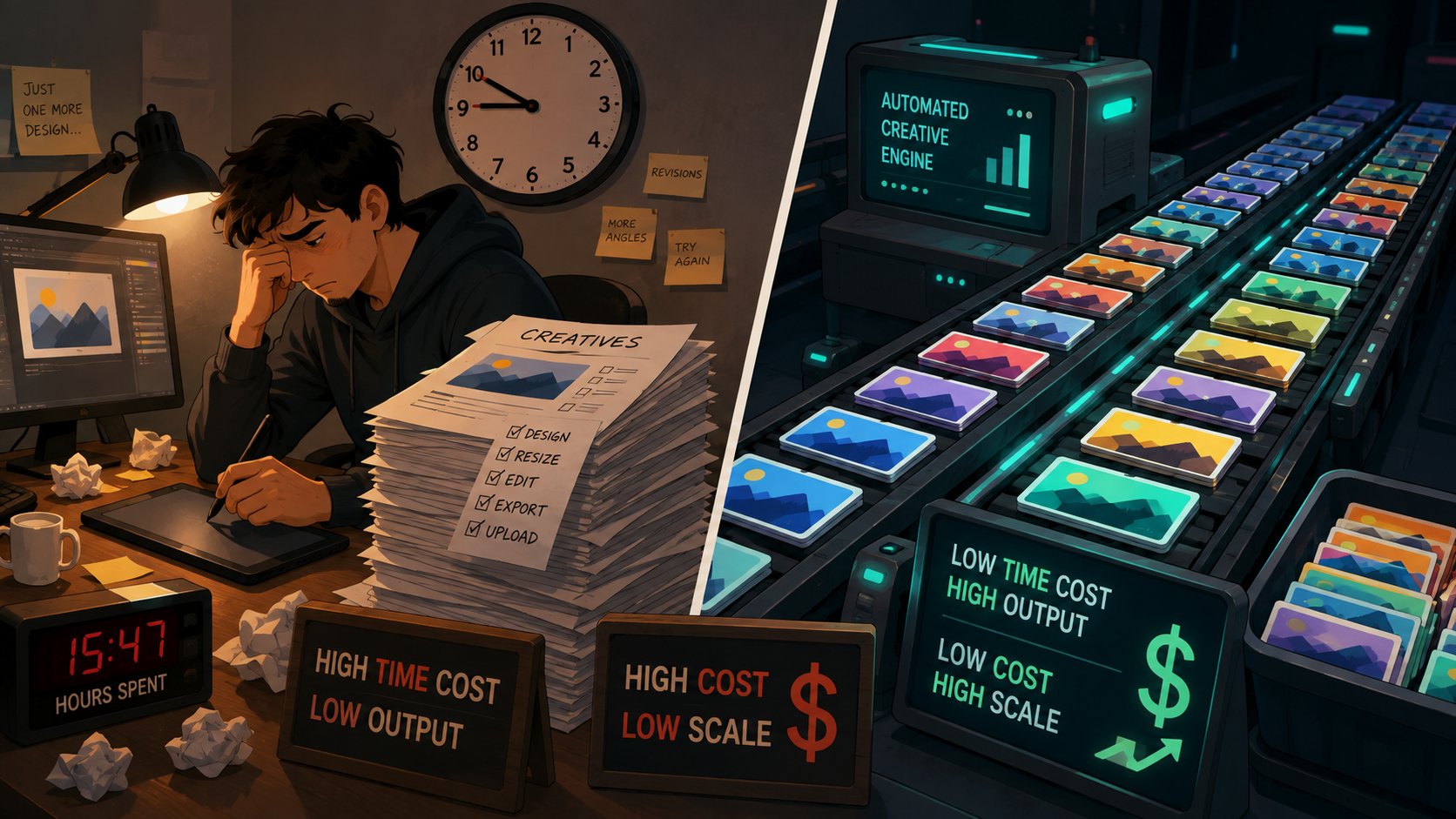 The Real Cost of Making RSOC Creatives by Hand (And Why It's Not Just Time)